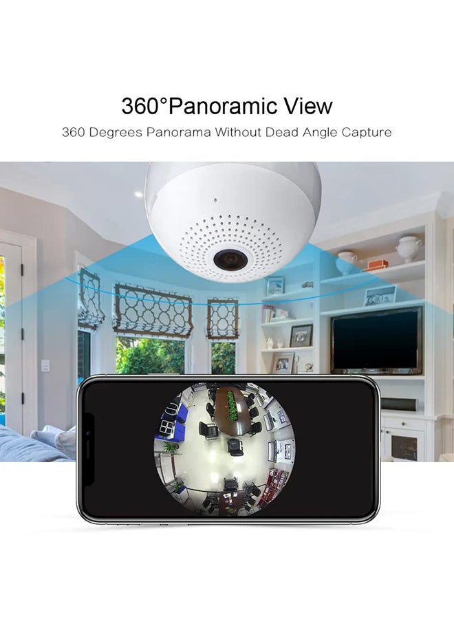 TECHNOVIEW Renewed - Fisheye 360 Degree Smart WiFi Wireless Light Bulb Security Camera Spy Hidden Panoramic Security Bulb Camera Indoor (Bulb Camera HD) - Image 2